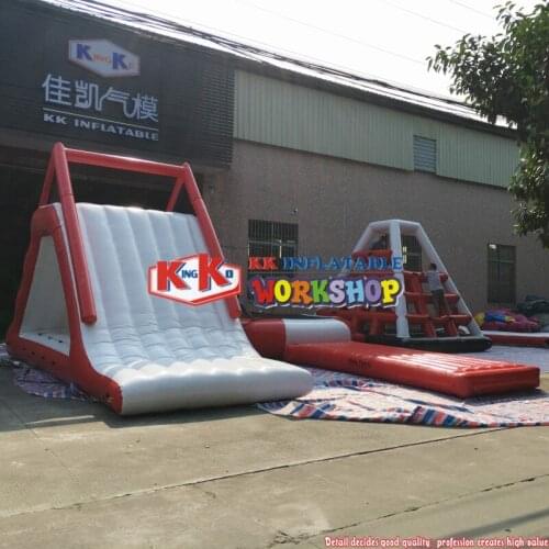 Lake Park Floating Inflatable Tower Water Sports, Water Pool Inflatable Wet Slide Water Trampoline