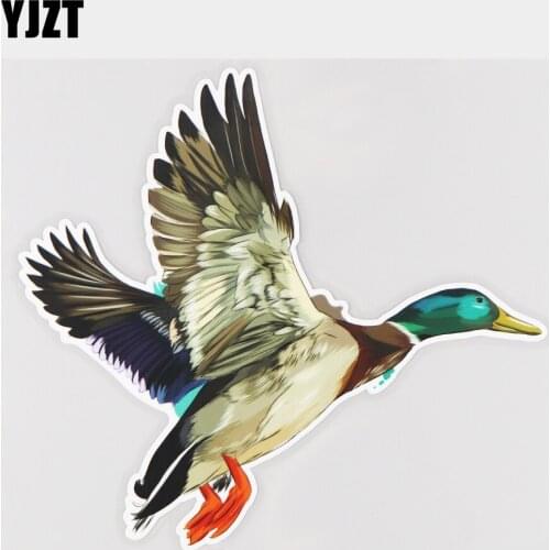 YJZT 17.4×15.8CM Bird With Wings Spread Windshield Body Door Decoration Cartoon Car Stickers 21A-1271