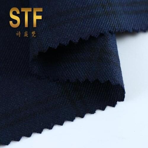 Autumn and Winter Fashion Casual Mens Suit Fabric Worsted Wool Plaid Fabric Spot Factory Direct Sales