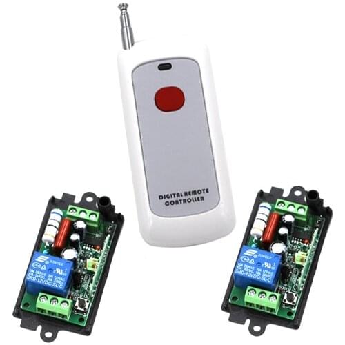 AC 220V 10A Long Distance Wireless Remote Control Switch One Control Two Lamps Remote ON-OFF SKU:5008