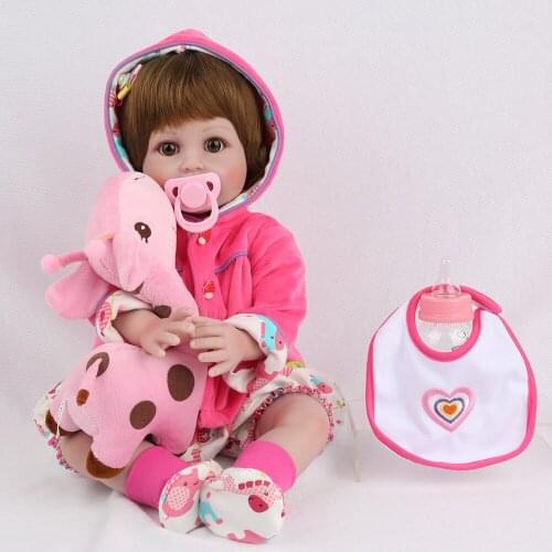 NPK 55cm Adorable Reborn Doll Handmade Full Silicone Bebe Reborn Boy Doll Boneca Fashion Baby Dolls For Girls