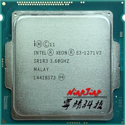Intel Xeon E3-1271 v3 E3 1271 v3 E3 1271v3 3.6 GHz Quad-Core Eight-Thread CPU Processor L2=1M L3=8M 80W LGA 1150