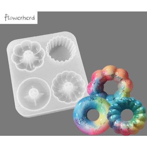DIY Cake Silicone Mold Chocolate Decoration Baking Tools Creative Mirror Doughnut Mirror Mold Resin Molds Cake Decorating Tools