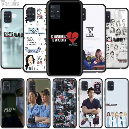 Greys Anatomy Soft Case for Samsung Galaxy A51 A71 A50 A21s S20 FE S21 Ultra A31 A10 A20e A41 A70 M31 A30 Black TPU Phone Cover