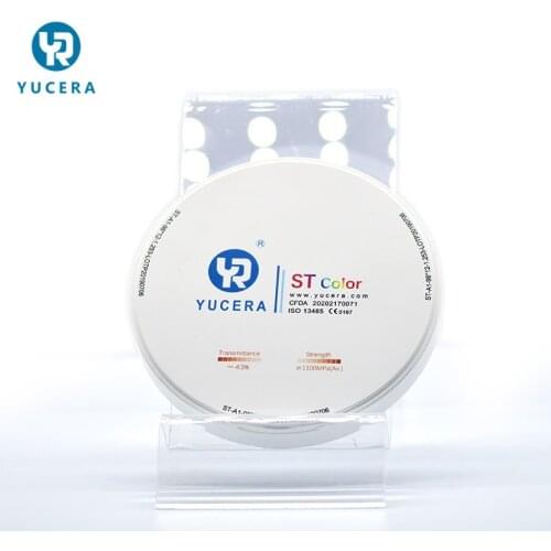 Dental Zirconia Disc With Rings For Denture Porcelain Teeth ST Color Dental Lab Dental Ceramic Zirconia Block Customer Size