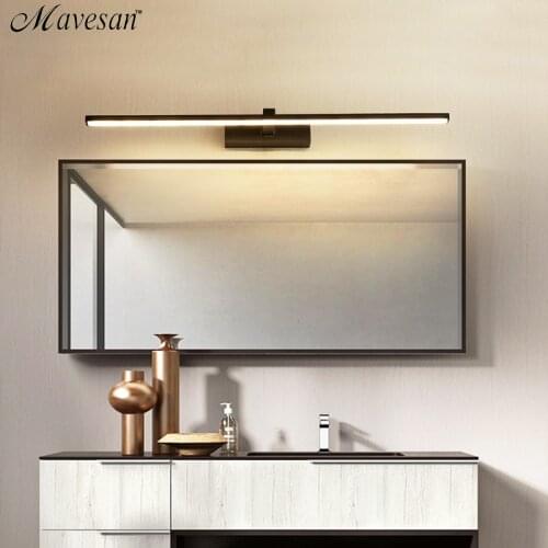 Led mirror light Wall lamps bathroom Waterproof white black LED flat lamp Modern indoor Wall lamp Bathroom Light make up mirror