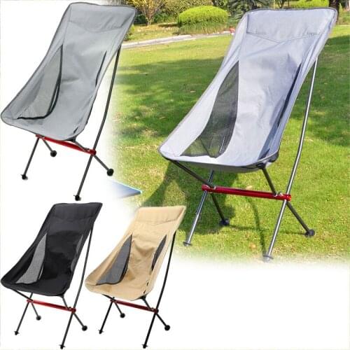 Outdoor Ultra Light Aluminum Alloy Folding Fishing Chair Portable Fishing Chair Camping Barbecue Portable Chair Stool Breathable