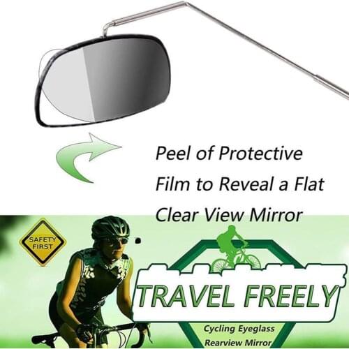 Bicycle Glasses Rearview Mirror 360 Degree Mirror Aluminium Alloy Adjustment Helmet Mount 2021 New Arrivals