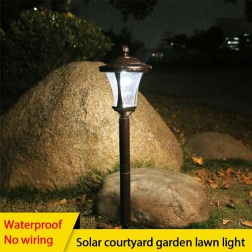 1PCS Waterproof Solar Lawn Lamps Pathway Light White Outdoor Solar Garden for Garden Landscape Path Yard Patio Driveway Walkway