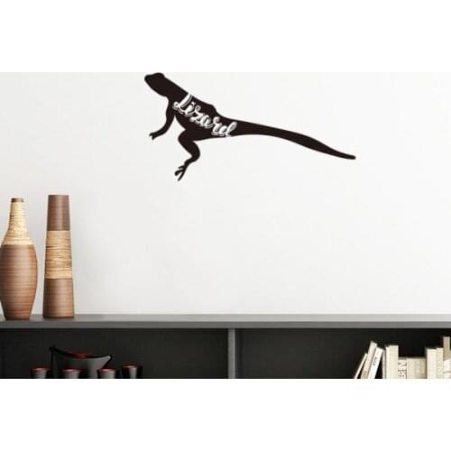 Lizard Black And White Animal Silhouette Removable Wall Sticker Art Decals Mural DIY Wallpaper for Room Decal
