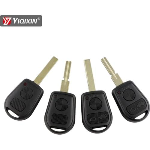 YIQIXIN 2/3 Buttons Remote Car Key Shell Cover For BMW E31 E32 E34 E36 E38 E39 E46 E90 X5 Z3 Z4 Blade Car Key Case Replacement