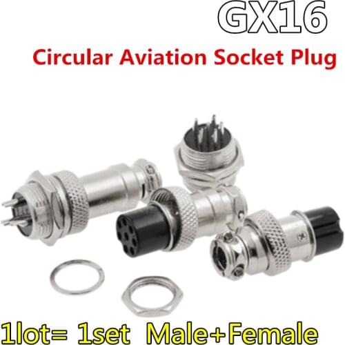 1set GX16 M16 2/3/4/5/6/7/8/9/10 Pin Male & Female 16mm L70-78 Circular Aviation Socket Plug Wire Panel Connector
