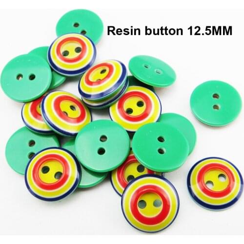 100PCS RESIN Red Yellow Buttons 12.5MM Coat Boots Sewing Buttons Garment Clothes Accessory Pearl Kids Ring Button R-350