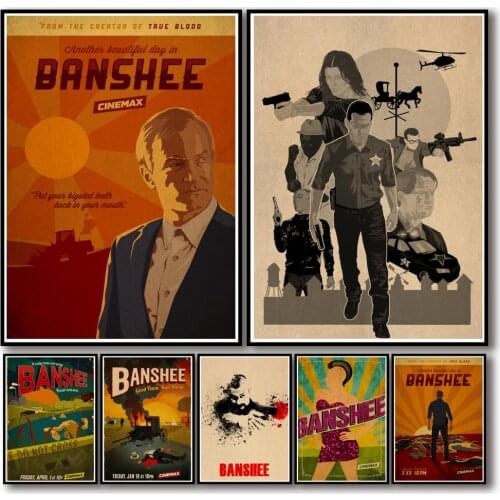 22 Designs Tv Show Banshee Kraftpaper Poster Artwork Fancy Wall Sticker for Coffee House Bar A3