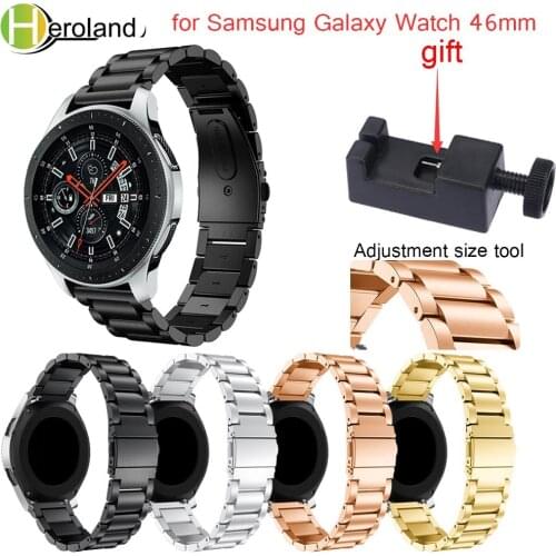 22mm Watch Strap Stainless Steel For Samsung Galaxy Watch 46mm Metal Watchband For Samsung Gear S3 Classic Frontier Watchstraps