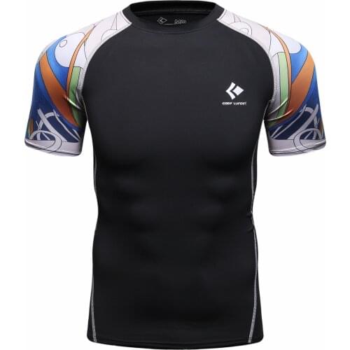 Cody Lundin Compression Men Clothing Custom Short Sleeve Gym Rashguard