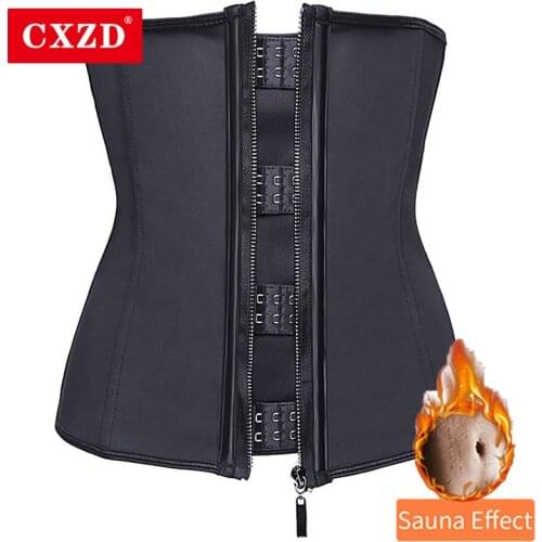 CXZD Women Waist Trainer Belt Body Shaper Breathable Tummy Control Belt Underbust Corset With Zipper Slimming Girdle Shapwear