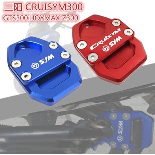 For SYM CRUISYM 300 GTS 300i Joymax z300 Joymaxz300 Motorcycle CNC Kickstand Foot Side Stand Extension Support Plate Enlarge