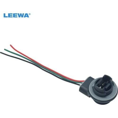 FEELDO 1pc Car 3157/3057/3155/3357/3457/3757/4057/4157/W2.5X16Q LED Bulb Brake Signal Light Socket Harness Wire #CA4515CZ