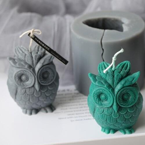 Owl Candle Mold Creative European Style Home Decoration Candle Material Silicone Mould Handmade Scented