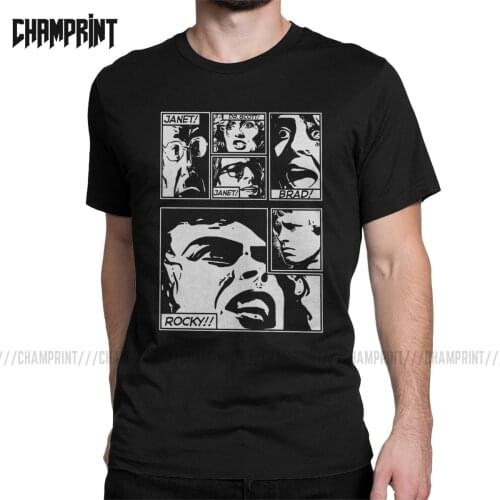 Janet Brad The Rocky Horror Picture Show T-Shirt Men RHPS Halloween Tim Curry Tv Classic Cotton Tees Short Sleeve T Shirt Gift