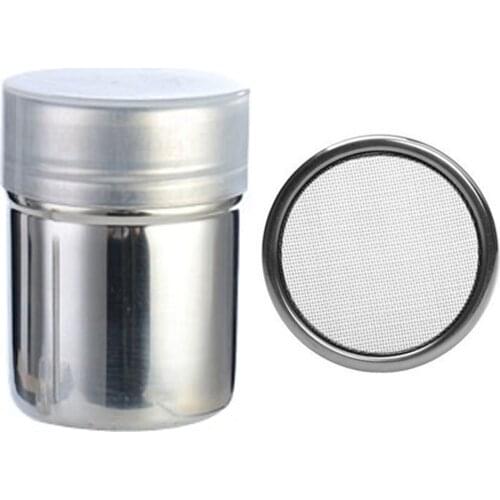 Hot Stainless Steel Chocolate Shaker Cocoa Flour Coffee Sifter Coffee Template Strew Flower Pad Spray Art Coffee Tools Assembly