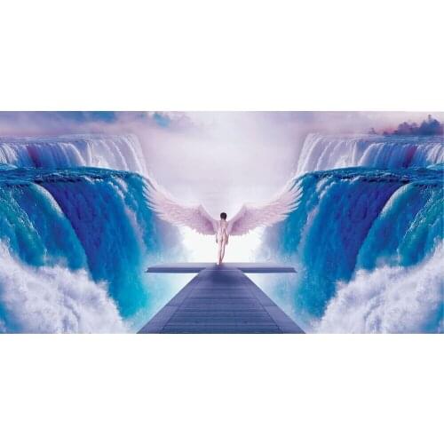 5d DIY Waterfall Angel Diamond Painting Full Drill Embroidery Cross Stitch Mosaic Needlework Craft Kit home Decor Christmas Gift