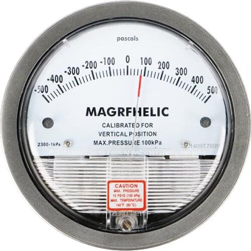 -500~500PA Micro Differential Pressure Gauge High Precision 1/8 "NPT Air Pressure Meter Barometer TE2000