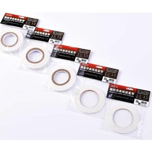 Model Masking Tape for Curves Model Spray Model Toys Curve Masking Tape 2mm - 10mm Long 16m Model Hobby Painting Tools Accessory