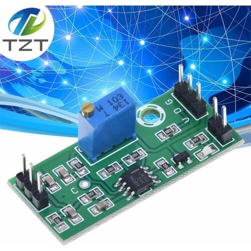 LM393 Voltage Comparator Module Signal Waveform Adjustable High Low Level/Load Drive Dual Channel 4.5-28V High Voltage Module