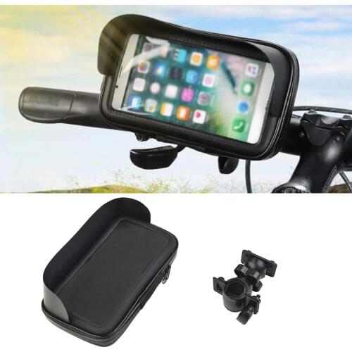Motorcycle ATV Handlebar Holder Mount Bag Case For Mobile Phone GPS Waterproof Black Motorcycle Accessories