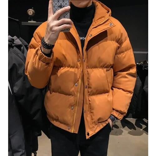 Men Winter Jacket Warm Male Short Cotton Hooded Coats Fashion Thick Padded Men Parkas Casual Windproof Branded Clothing