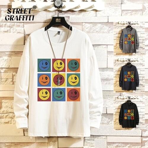 Men Casual Sweatshirts Hoodie Harajuku Vintage Painted Style Hip Hop Creativity Streetwear Male 2021 Fashion Cotton Men Hoodies