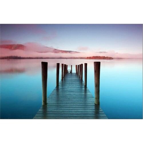 Wall Decor 1 Panel Modern Wall Art Home Decoration Frame Painting Canvas Prints Pictures Sea Scenery With Beach framed