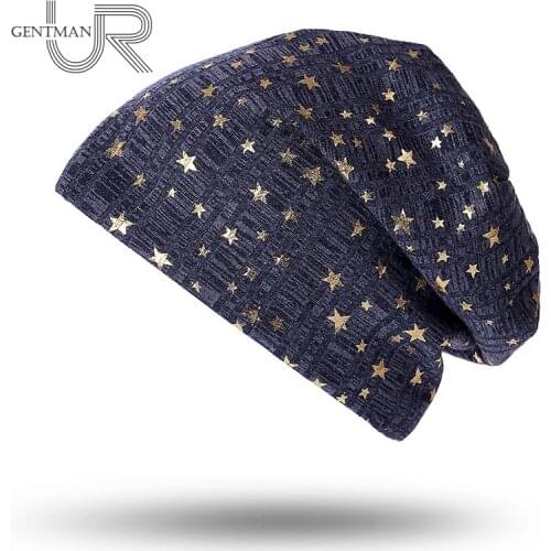 New Women Beanie Hat High Quality Winter Hat For Women Fashion Star Sky Design Beanies Female Cotton Hat Cap Bonnet Femme