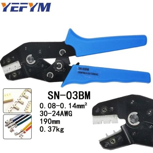 Crimping plier tools SN-03BM for D-SUB terminals capacity 0.08-0.14mm2 30-24AWG plug terminal spring clamp crimping hand tools
