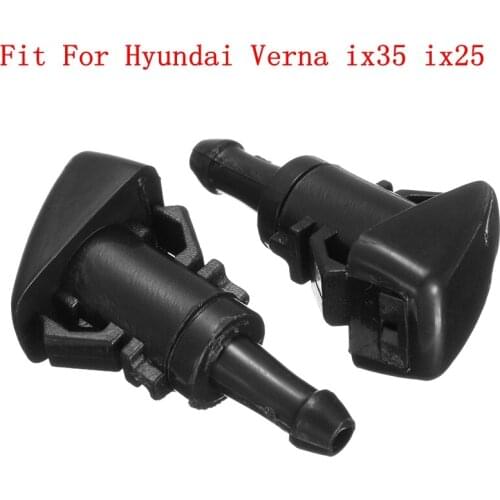 Pair Car Replacement Spray Nozzles Windshield Washer Sprinkler For Hyundai Verna ix35 ix25