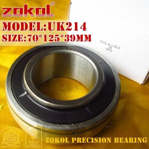 ZOKOL bearing UK214 Taper hole 190514 Pillow Block Ball Bearing 70*125*39mm
