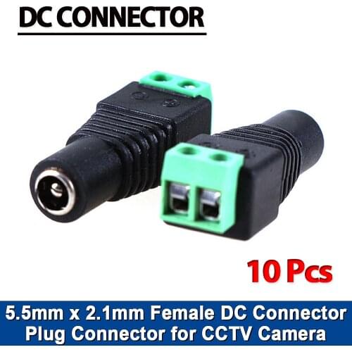 10pcs/lot CCTV Connector BNC DC Power Connector Female USE TO CONNECT CABLE AND CCTV CAMERA