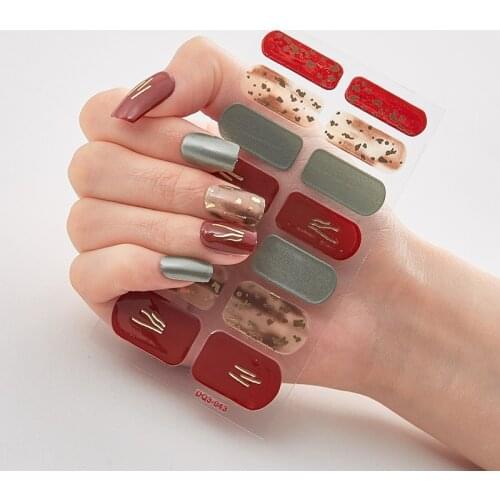 Christmas Dress Up Nail Wraps DIY Nail Adhesive Designer Nail Decals Nail Designs Full Cover Nail Stickers Women Salon