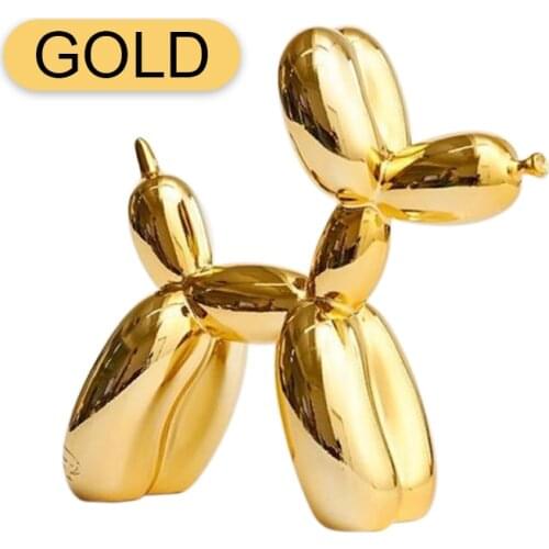 Resin Dog Ornament Balloon Dog Crafts Sculpture Statue Gifts Fashion Cake Home Decoration Party Dessert Desktop Decoration