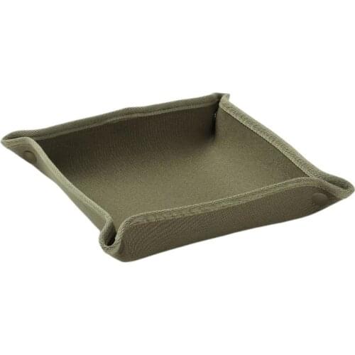 Waxed Canvas Storage Tray Folding Catchall Box Tray For Keys Coin Catchall Change Key Wallet Coin Box Storage Tray Valet