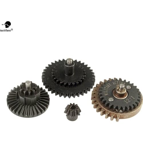 High Speed Bevel Spur Sector Motor Pinion Gears Set Drive Ratio 12:1 For Ver.2/3 AEG Gearboxes Hunting Paintball Accessories