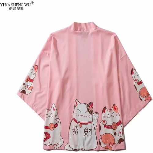 Japanese Kimono Men Cardigan Casual Shirt Blouse Yukata Men Women Haori Obi Clothes Samurai Clothing Asia Male kimono Cardigan