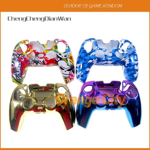 1PC Chrome Plating Protective Shell Colorful Handle Hard For PS5 Controller Protective Case Sleeve Handle Skin Cover