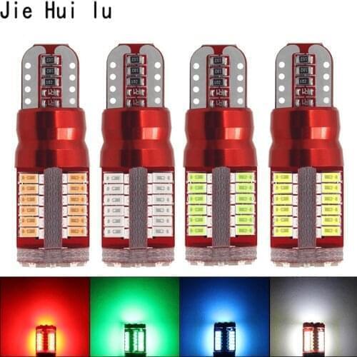 100pcs T10 LED 168 192 W5W 57 SMD 3014 LED Car Marker Light Parking Lamp 57smd Motor Wedge Bulb Interior Side License Light