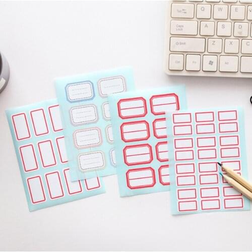 144pcs/12 Sheets Label White Self-Adhesive Label Stickers Single Laboratory Label Writable Name Stickers