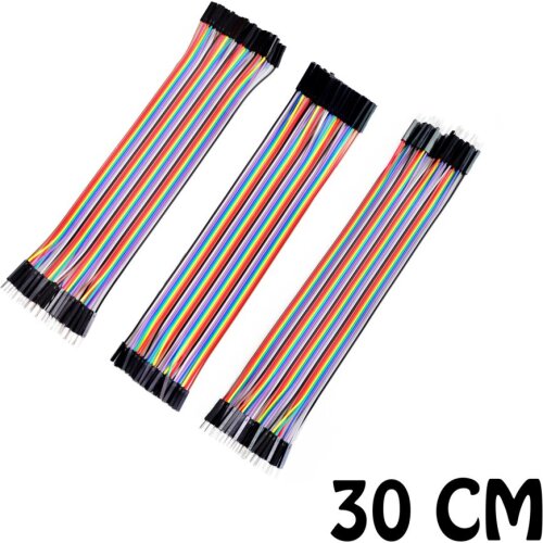 120pcs 30cm male to male + male to female and female to female DuPont cable line Jumper Connector Breadboard