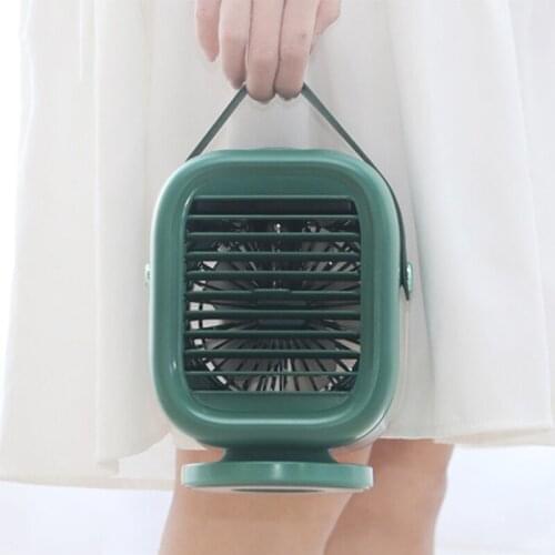 2000mAh Battery Portable Summer Cooling Fan Outdoor Traveling Water Mist Fan USB Warm Night Light Air Conditioner