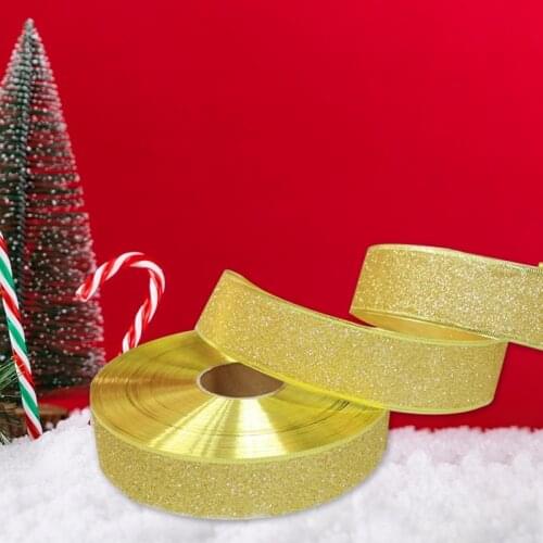 200x5CM Christmas Halloween Wedding Party Decoration Satin Ribbons Glitter Bows Christmas Decoration DIY Crafts Silk Ribbons